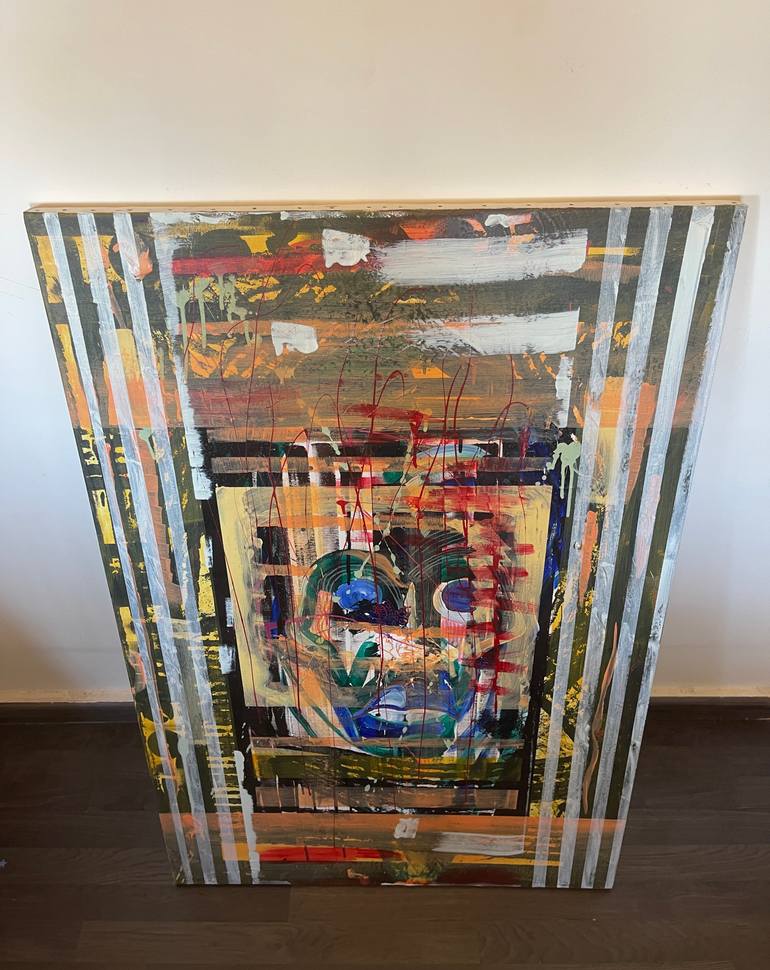 Original Abstract Expressionism Abstract Painting by Mahdi Lamani
