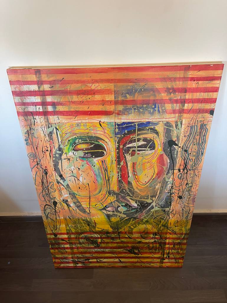 Original Abstract Expressionism Politics Painting by Mahdi Lamani