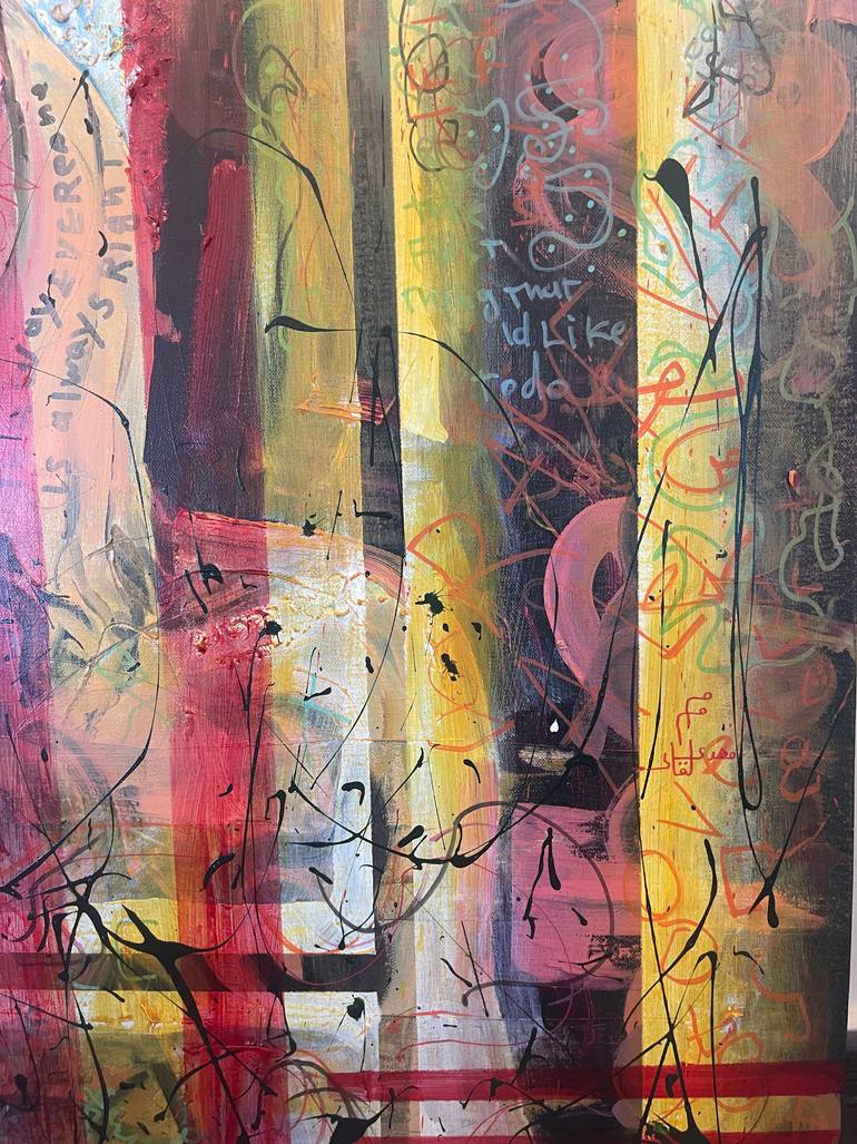 Original Abstract People Painting by Mahdi Lamani