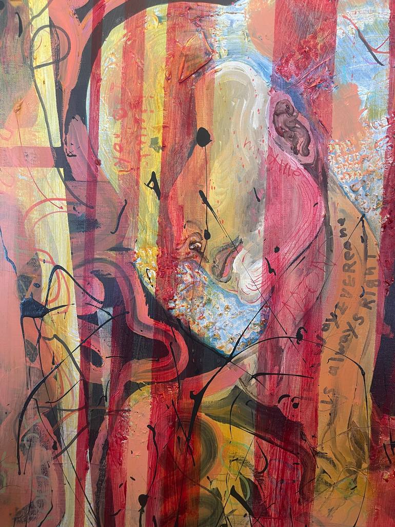 Original Abstract People Painting by Mahdi Lamani