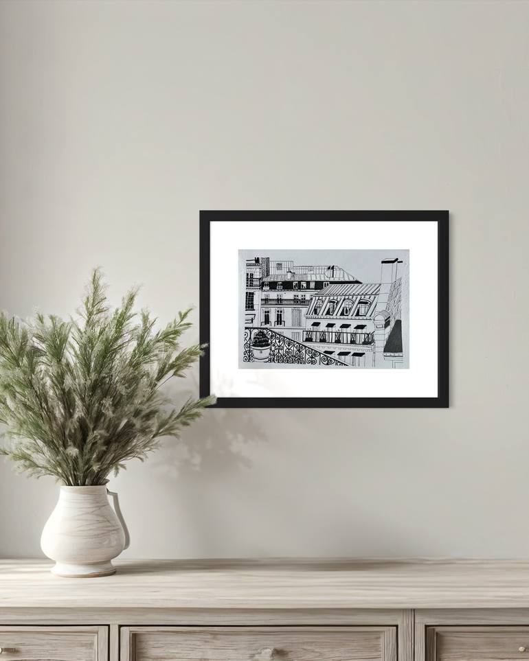 Original Illustration Architecture Drawing by Winnie Thay