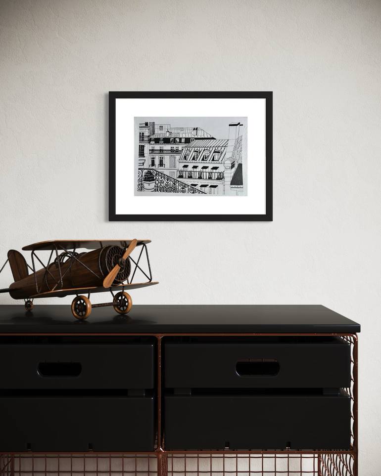 Original Illustration Architecture Drawing by Winnie Thay