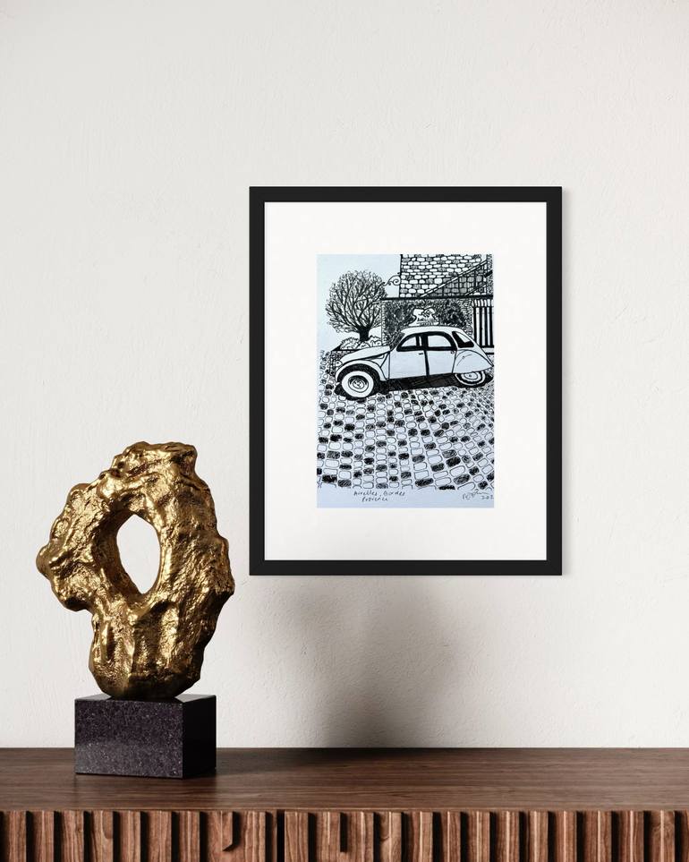 Original Illustration Car Drawing by Winnie Thay