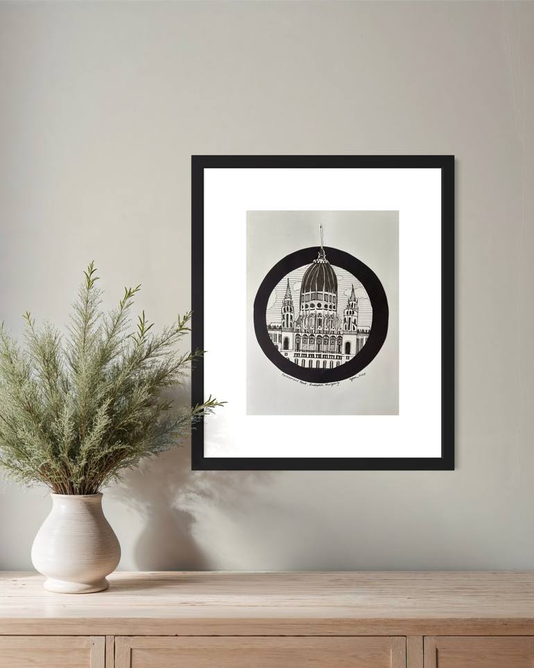 Original Illustration Architecture Drawing by Winnie Thay