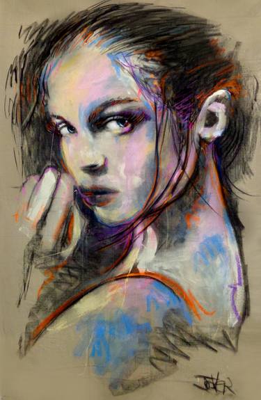 Original Figurative Women Paintings by LOUI JOVER