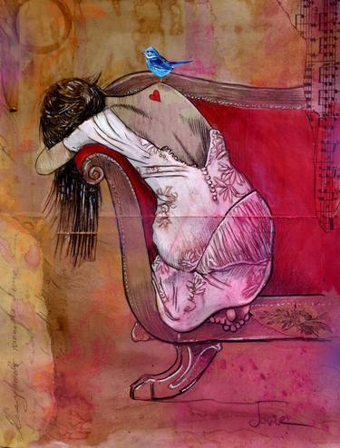 Print of Figurative Women Drawings by LOUI JOVER