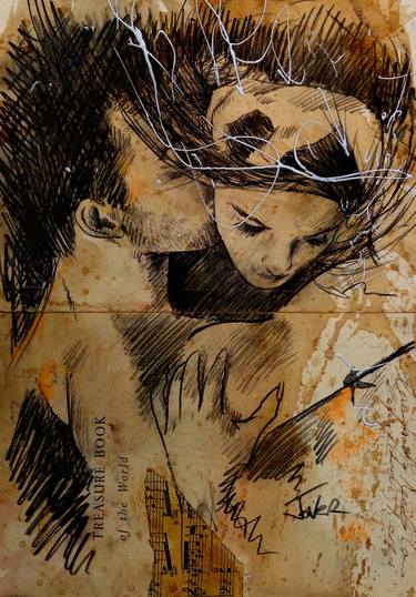 Print of Figurative Love Drawings by LOUI JOVER