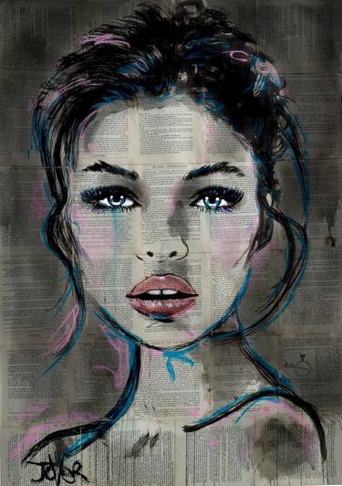 Original Figurative Women Drawings by Loui Jover