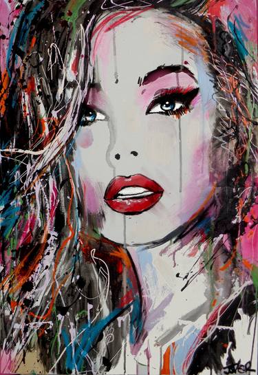 Original Figurative Women Paintings by Loui Jover