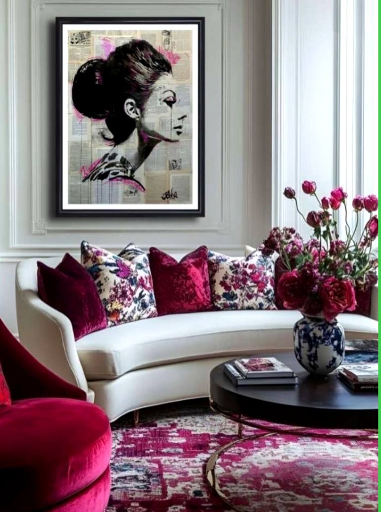 Original Figurative Women Drawing by Loui Jover