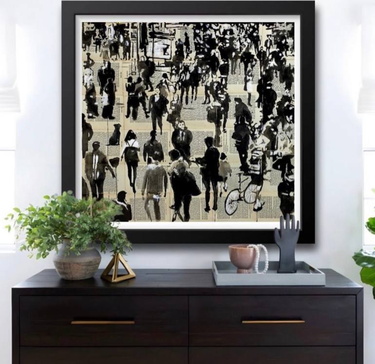 Original Figurative People Drawing by Loui Jover
