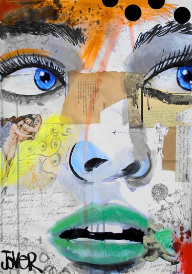 Original Expressionism People Collage by LOUI JOVER