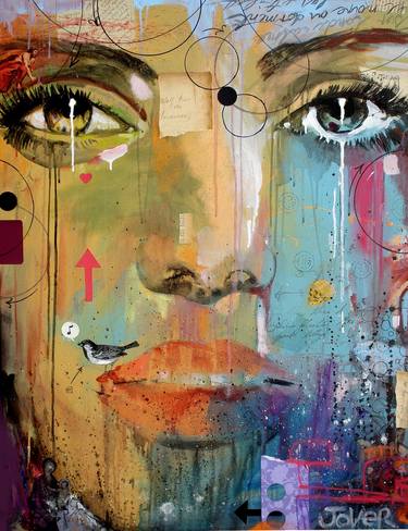 Original Expressionism People Paintings by LOUI JOVER