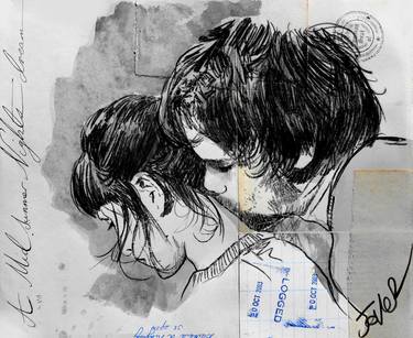 Original Expressionism Love Drawings by Loui Jover