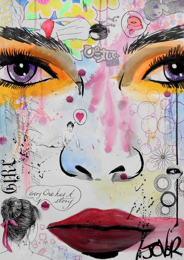 Print of Women Drawings by LOUI JOVER