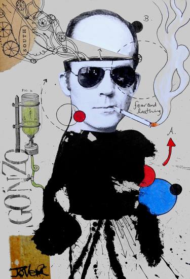 Original Dada Pop Culture/Celebrity Collage by LOUI JOVER