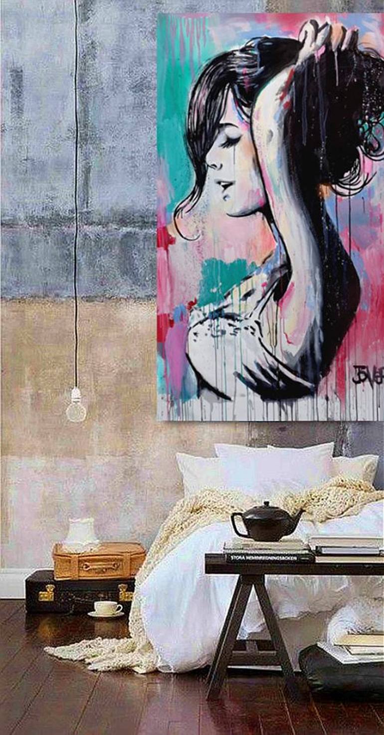Original Pop Art Women Painting by Loui Jover