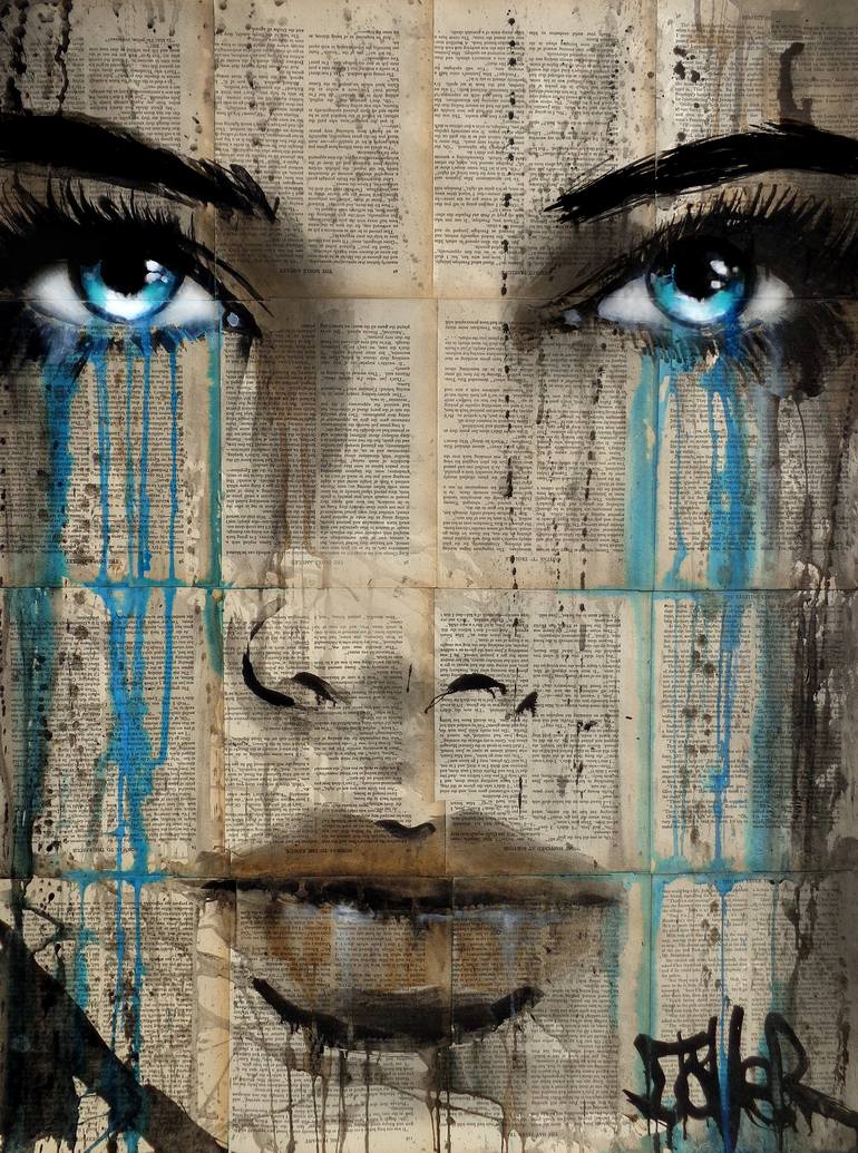 crystal blues Drawing by LOUI JOVER | Saatchi Art