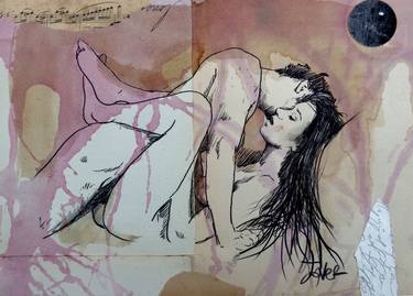 Print of Figurative Love Drawings by LOUI JOVER