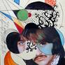 this work is part of an ongoing series of works created on vintage book covers over the past 8 years, featuring famous people, pop icons , authors, scientist etc, each work is created with ink, pencil, collage and glue over 100 of the works from this series are in private collections across the globe.
Please note this work is created on four individual book covers, as per each photograph. the works will require framing as a whole or individually.