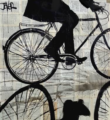 Print of Figurative Bicycle Drawings by LOUI JOVER