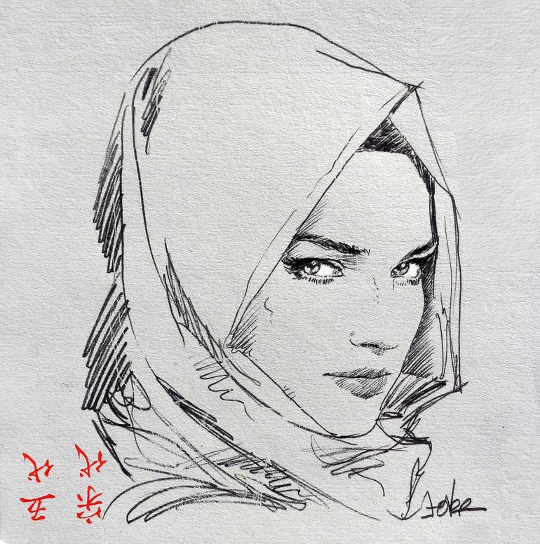 Custom Hijab Anime Girl Art Commission