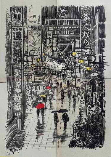 Print of Cities Drawings by LOUI JOVER