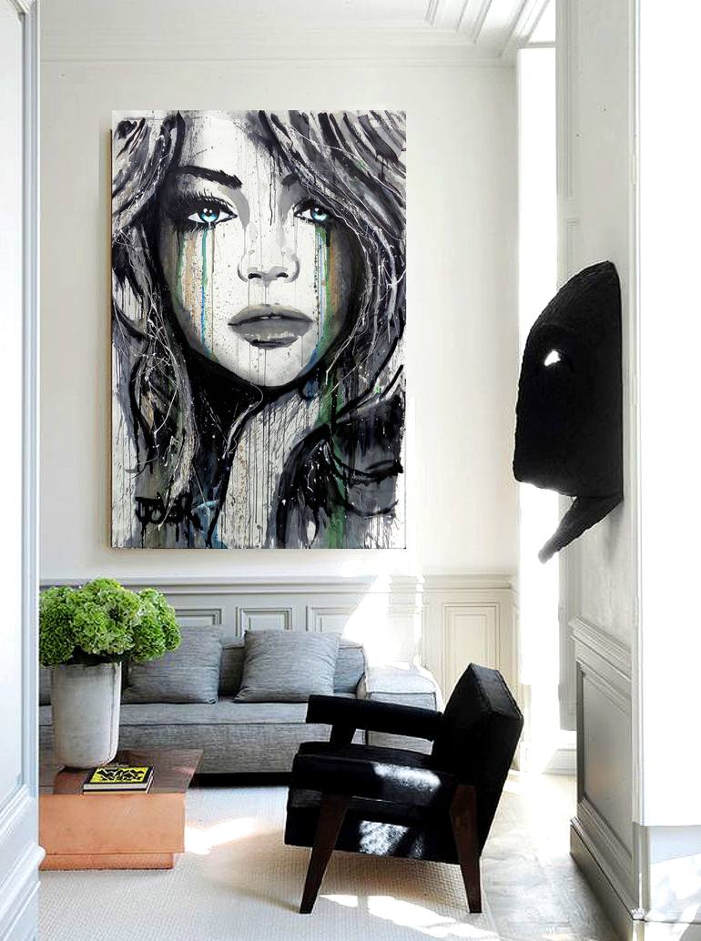 Original Expressionism Women Painting by LOUI JOVER