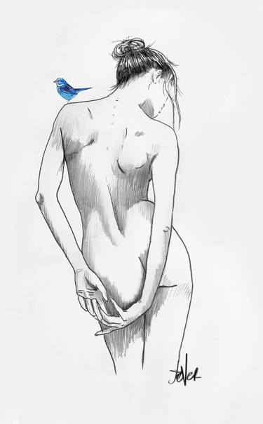 Print of Illustration Nude Drawings by LOUI JOVER