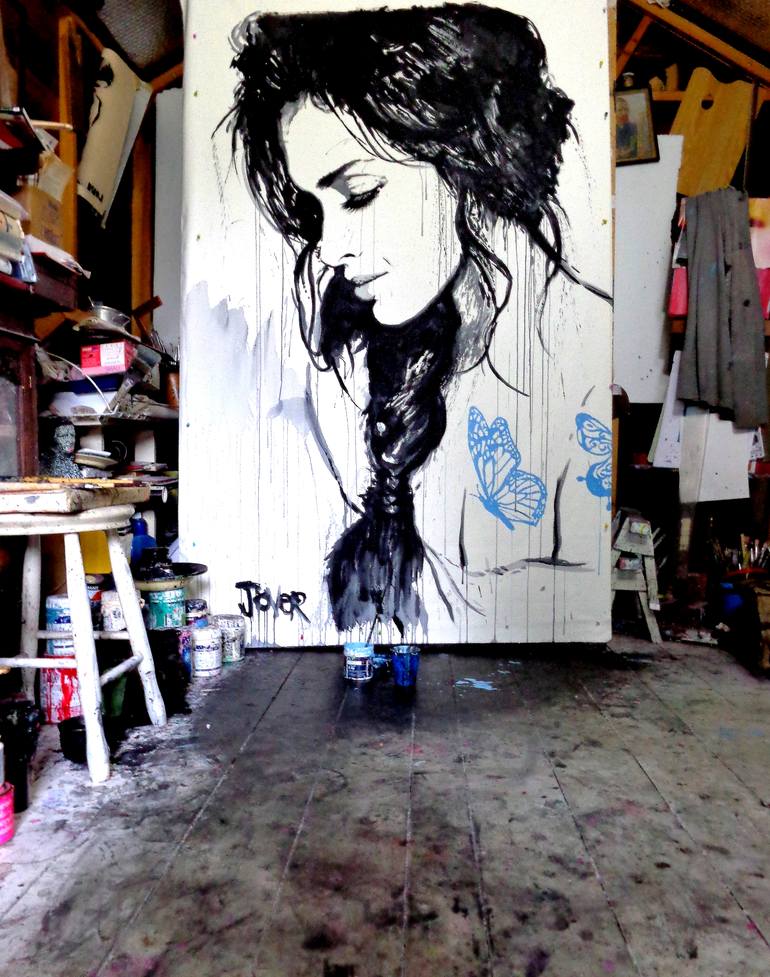 Original Expressionism Women Painting by Loui Jover