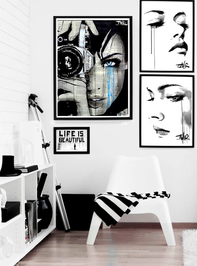 Original Figurative Women Drawing by Loui Jover