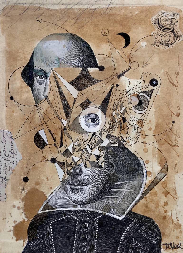 Original Dada Women Collage by LOUI JOVER