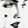 BLACK STAR - white series work #SOLD