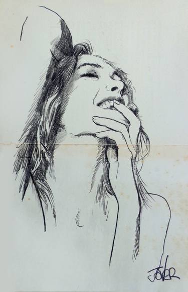 Print of Expressionism Women Drawings by LOUI JOVER