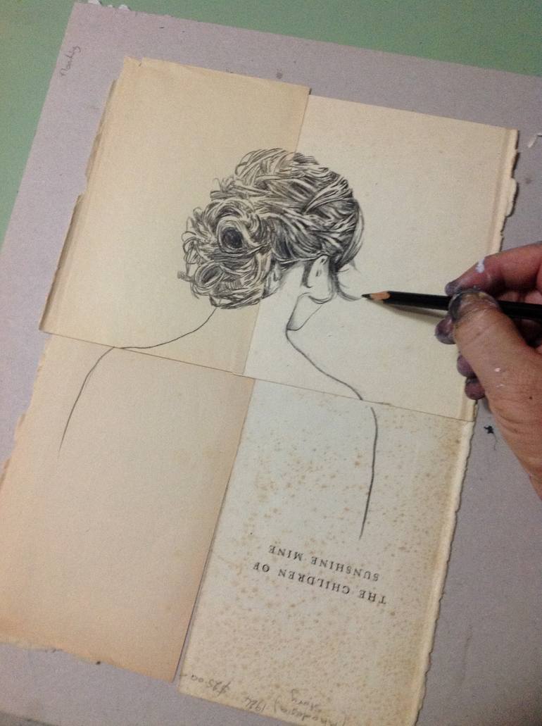 Original Figurative Women Drawing by Loui Jover