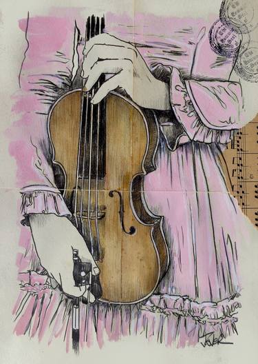 Print of Expressionism Music Drawings by LOUI JOVER