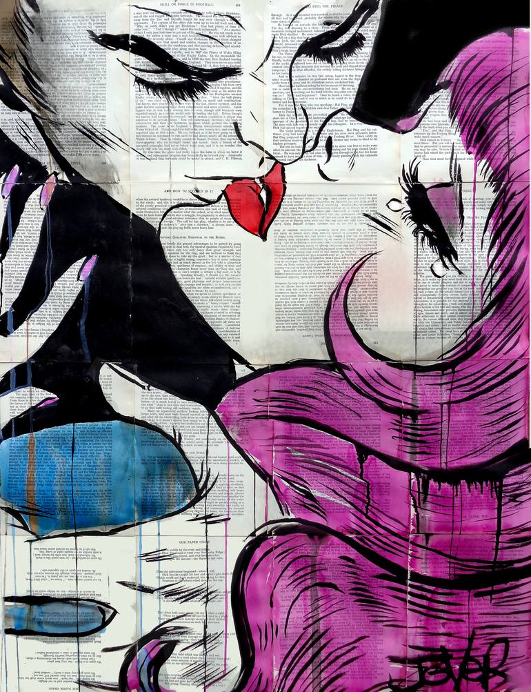 Original Pop Art Popular culture Drawing by LOUI JOVER