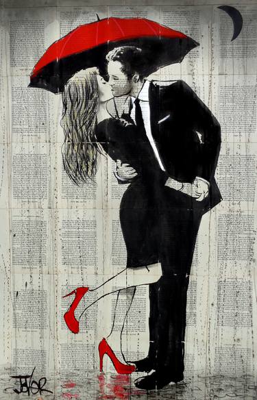 Print of Figurative Love Drawings by LOUI JOVER