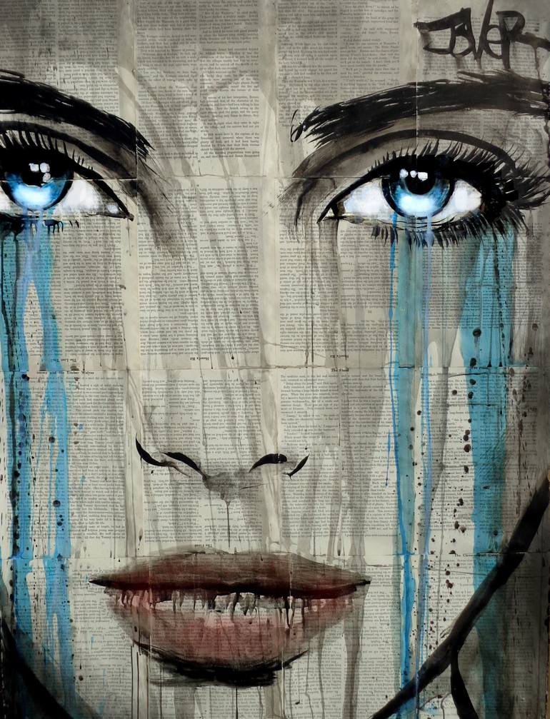 Original Figurative Women Drawing by Loui Jover