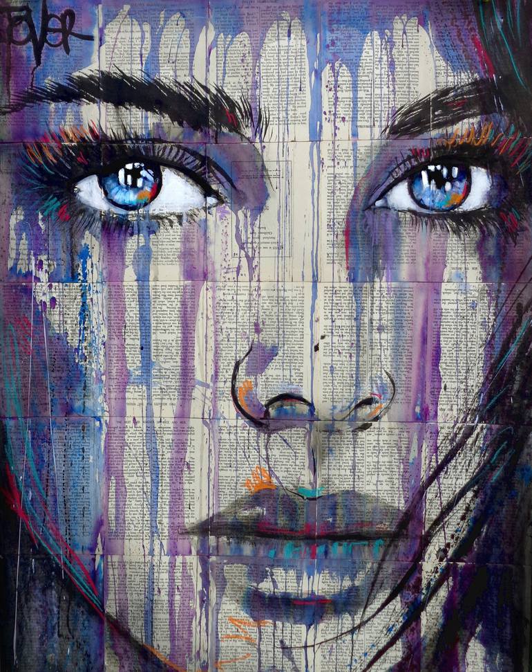 Original Expressionism Women Drawing by Loui Jover