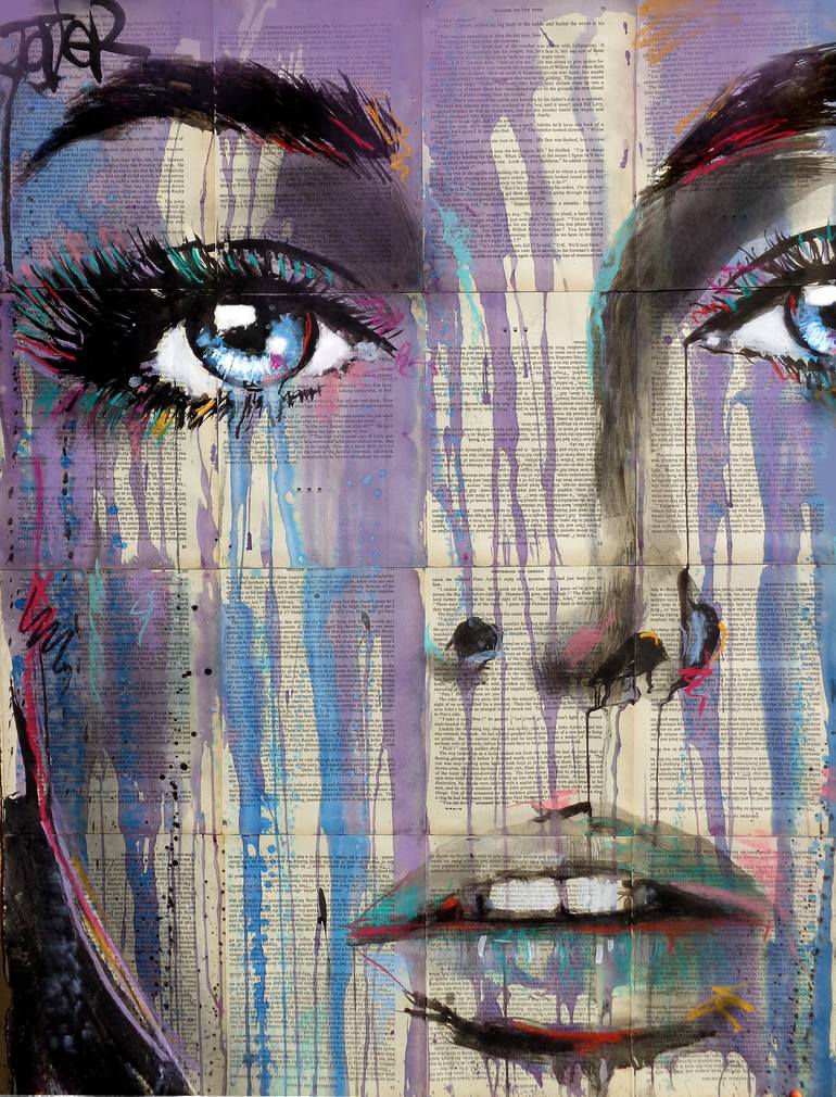 Original Expressionism Women Drawing by Loui Jover