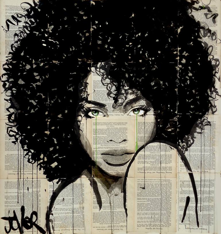 Original Figurative Women Drawing by Loui Jover
