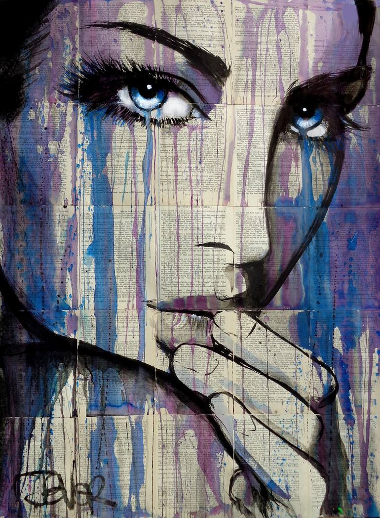 Original Figurative Women Drawing by Loui Jover