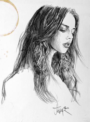 Original Women Drawings by LOUI JOVER