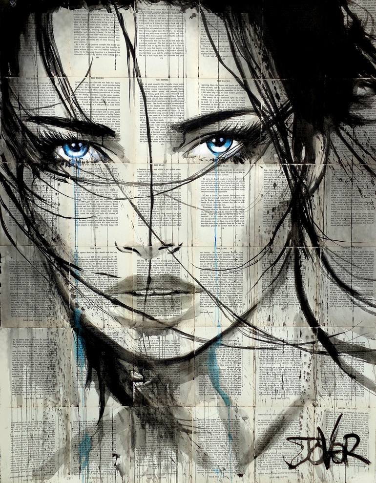 Original Figurative Women Drawing by Loui Jover