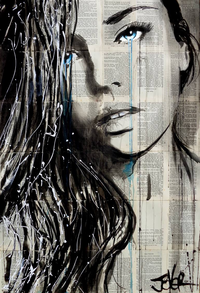 Original Figurative Women Drawing by Loui Jover