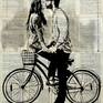 this work forms part of the ongoing bicycle series, created in indian ink and gouache on vintage book pages adhered together to create one sheet , ready for framing as desired, a very popular series of works featuring lone riders and or couples.

all artworks are sprayed with museum quality fixative and are sent with a COA Certificate of Authenticity and hand written thank you note.