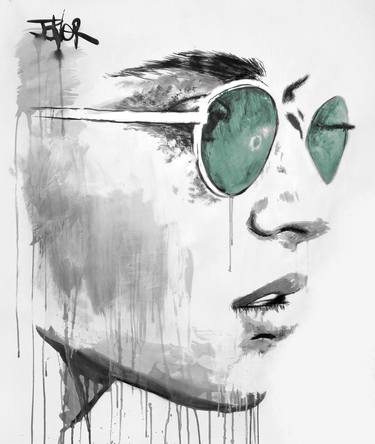 Original Figurative Women Drawings by LOUI JOVER