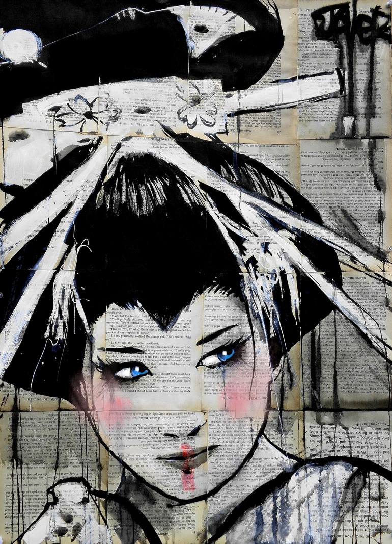 Original Figurative Women Drawing by Loui Jover