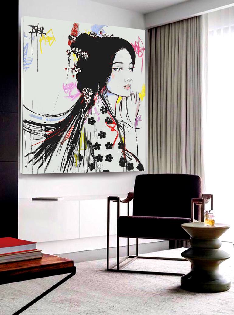 Original Figurative Women Painting by Loui Jover